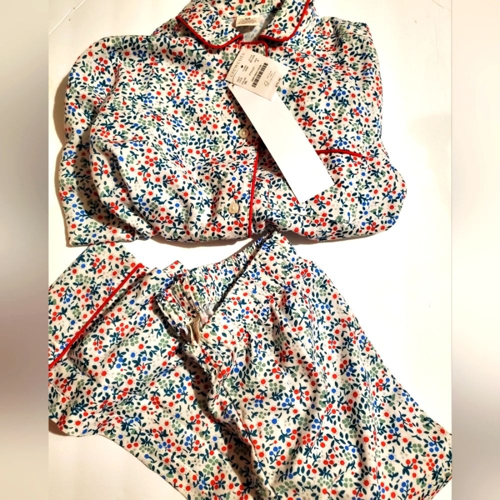 J. CREW  CREWCUTS Floral Pajamas Set sz Small 6- 7